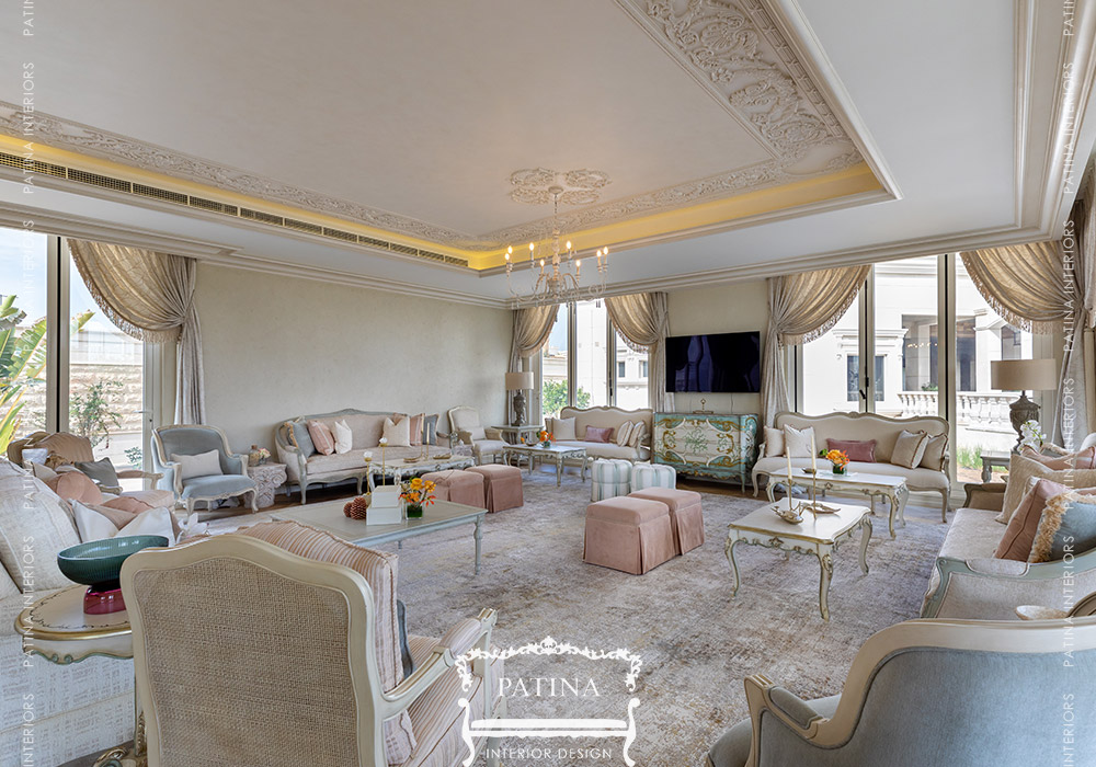 Classic French Style Majlis Design | Abu Dhabi - Patina InteriorsPatina ...