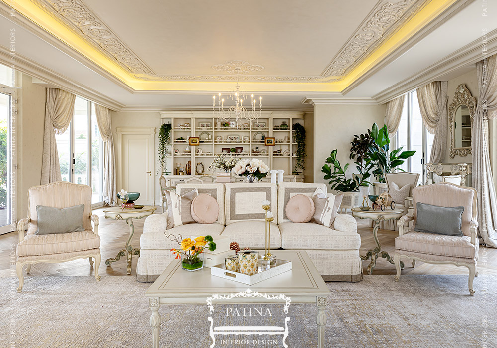 Classic French Style Majlis Design | Abu Dhabi - Patina InteriorsPatina ...
